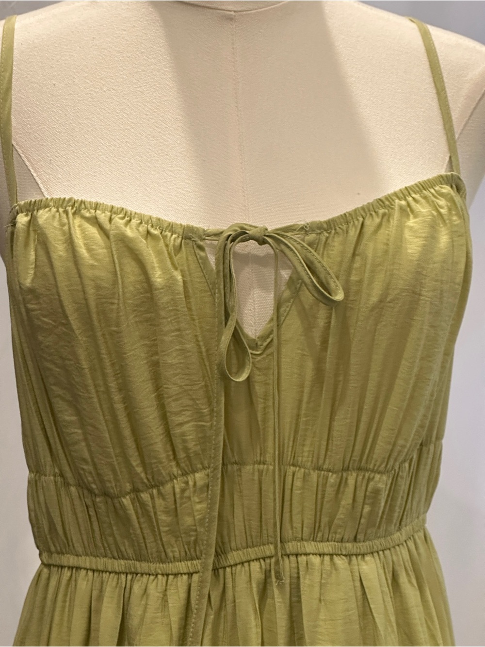 Blu Pepper Lime Green Spaghetti Strap Maxi Dress/NWOT - Picture 2 of 11